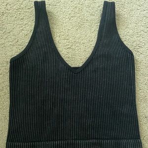 Washed Black Tank Top